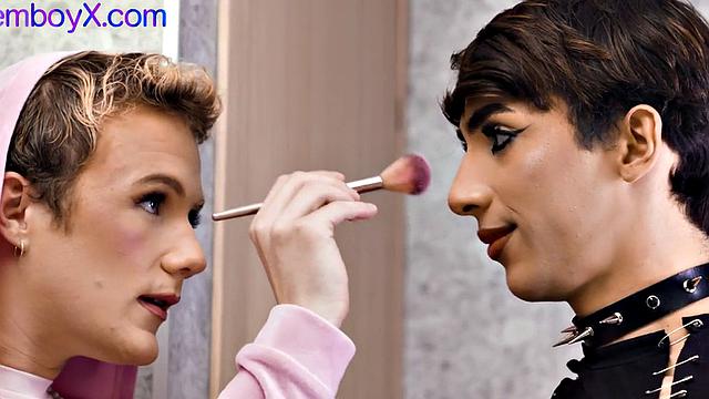 Beauty influencers sharing DILFs cock