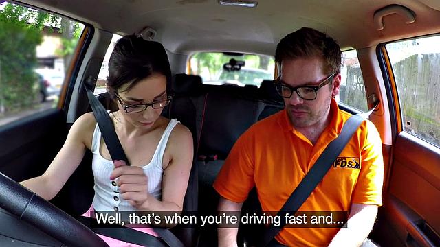 Car-driving eurobabe blows after doggystyle sex