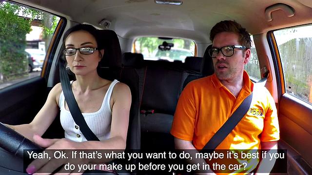 Car-driving eurobabe blows after doggystyle sex