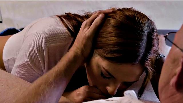 DADDY4K. Red-haired babe doesnt mind having affair with BFs dad