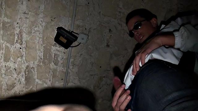 Submissive gets fucked in basement by dom stud