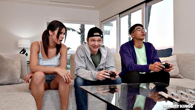 Threesome With Friend's Hot Stepmom