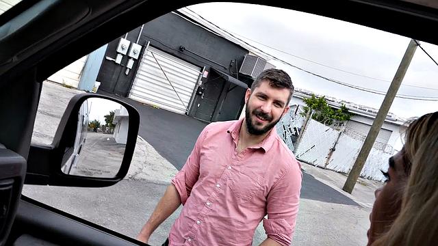 Fooled stud fucks gays in bus till facial