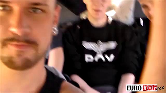 Scott, Kyle & Jamie Have Sex in a Minivan - Three-Way Action