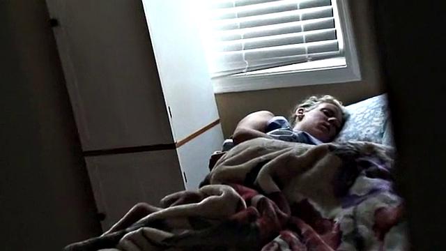 Blonde gets her tits out under the sun