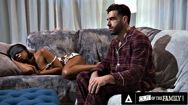 OUT OF THE FAMILY - Naughty Teen Gets Caught Masturbating By Stepdad And Finishes The Job