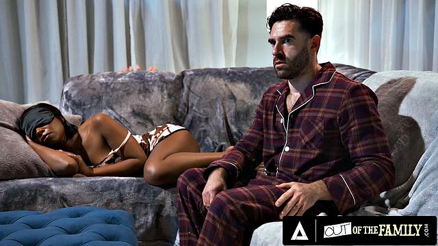 OUT OF THE FAMILY - Naughty Teen Gets Caught Masturbating By Stepdad And Finishes The Job