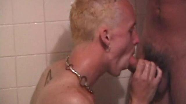 While watching Roar showering, Devon decides to join him. One thing leads to another and the guys find themselves in bed kissing and swapping rim jobs. When Roar is ready, he throws a leg over and rides Devon's stiff dick.