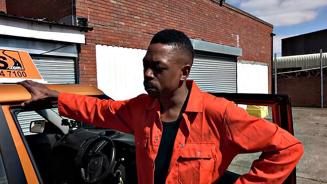 British babe with brown hair gets drilled hard in reverse cowgirl by a huge black cock