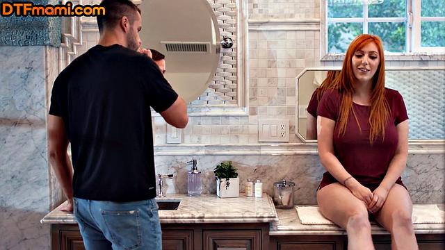 Cockhungry busty stepmom with stud