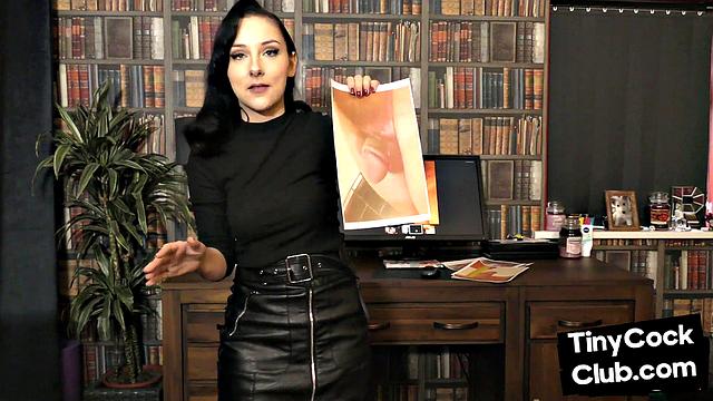 Gorgeous babe reacting to small dicks