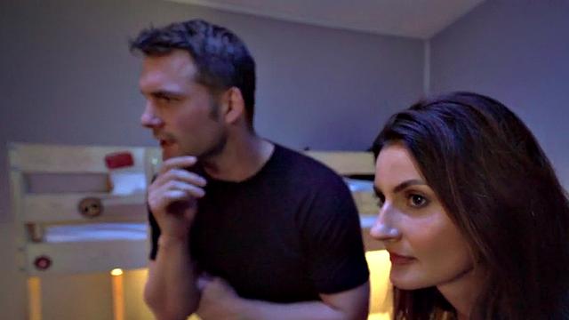 Hostel room dolls fucked in 3way by lucky roommate