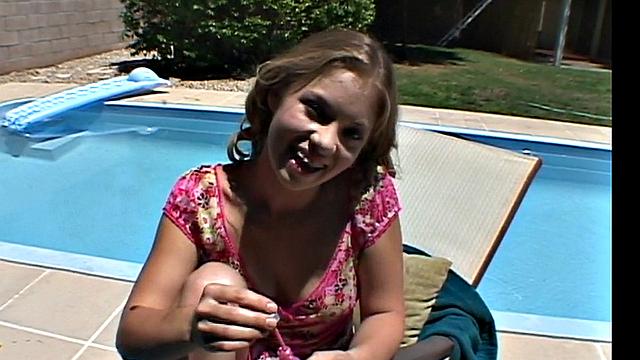 Solo petite teen toying tight wet pussy