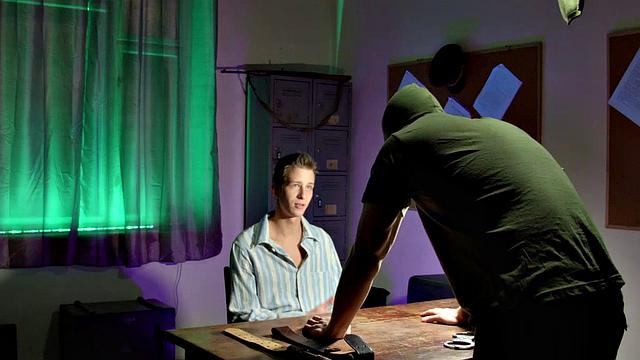 Sargent Cutler is interrogating Thomas for any useful information he may have