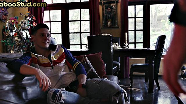 Kinky stepbrother barebacked in bedroom anal