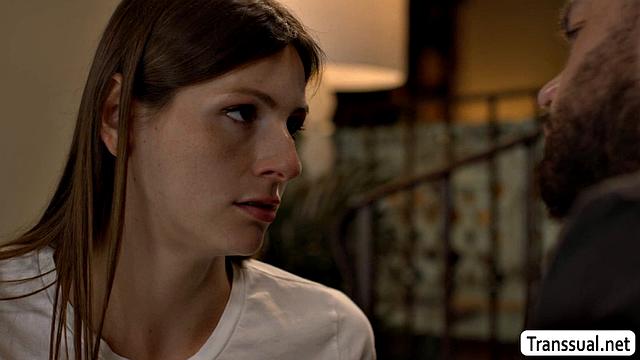 Horny brunette wants a big dick in her butthole