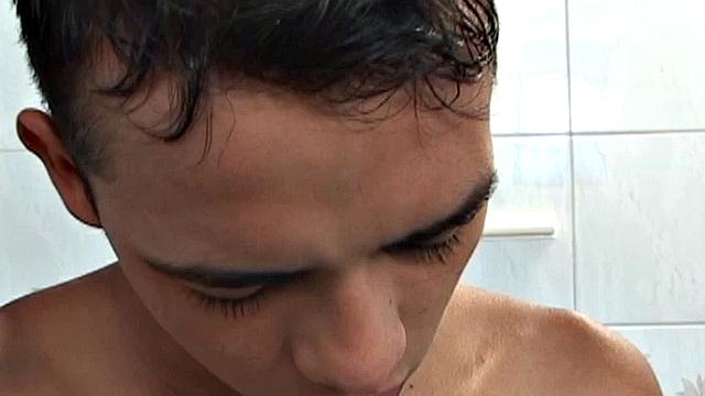 Skinny twink Manuel is in the kitchen cooking when big boy Joshua enters and puts the moves on him. This Latin boy has wanted to fuck his big friend for a long time and decides to take his ass at the counter.