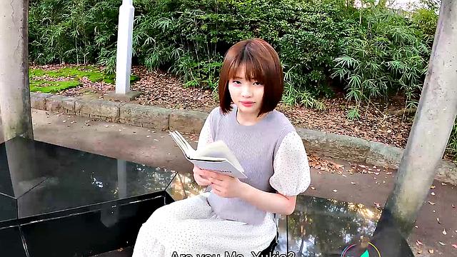 Japanese cafe worker Yuika Takigawa uses a sex toy to play.