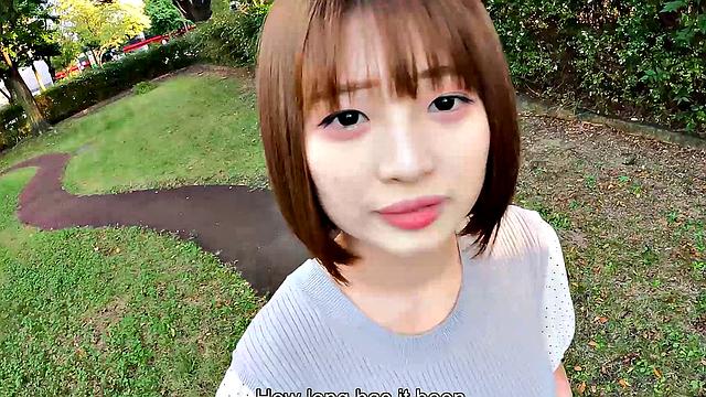 Japanese cafe worker Yuika Takigawa uses a sex toy to play.