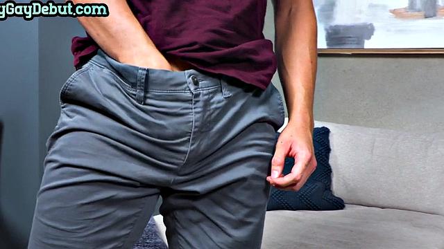 Redhead solo stud wanks on casting till cumshot