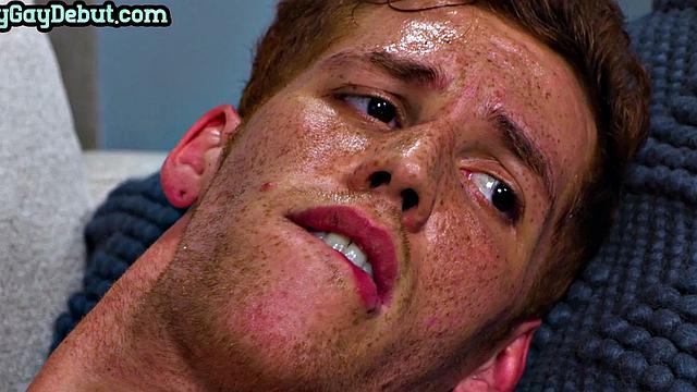 Redhead solo stud wanks on casting till cumshot