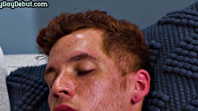 Redhead solo stud wanks on casting till cumshot