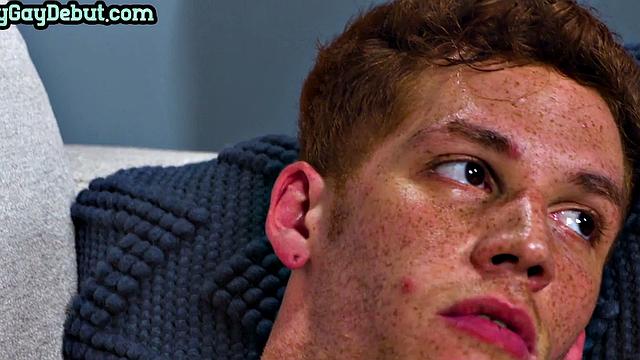 Redhead solo stud wanks on casting till cumshot