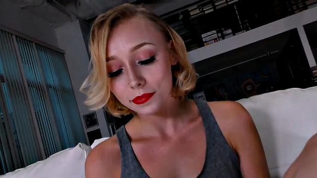 Oiled lover jerks n titfucks POV cock while talking dirty