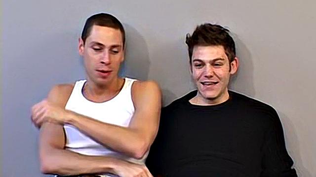 Trent strips down and strokes his hard cock for the camera