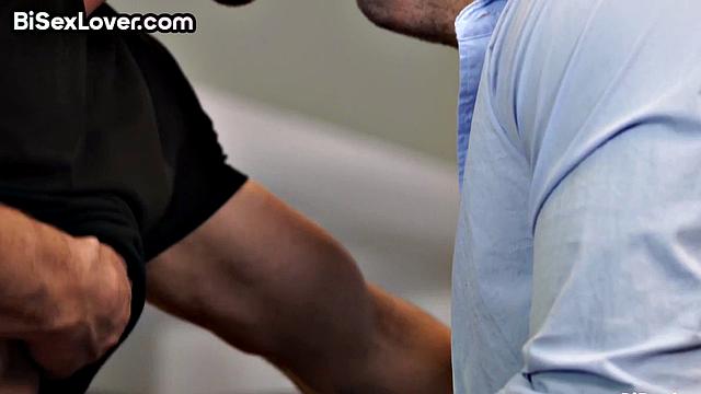 Cockhungry slut gets doggyfucked in 3some