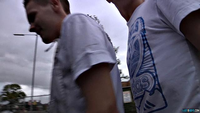 Scott West, Josh Jared, and Deacon Hunter take a friendly cock challenge-someone's jaw is getting a workout