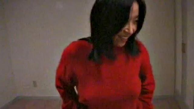 Japanese babe gets her pussy pounded in POV in a missionary position