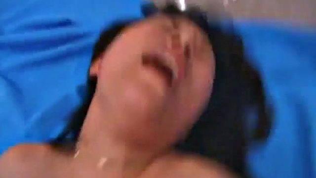 Japanese babe gets her pussy pounded in POV in a missionary position