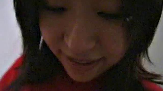 Japanese babe gets her pussy pounded in POV in a missionary position