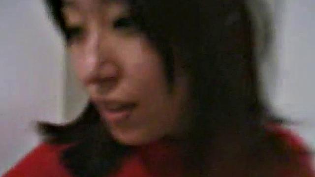 Japanese babe gets her pussy pounded in POV in a missionary position