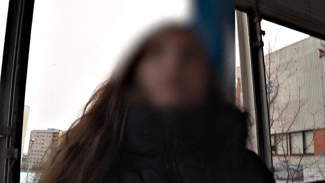 Fake priest POV fucking nympho picked up in van