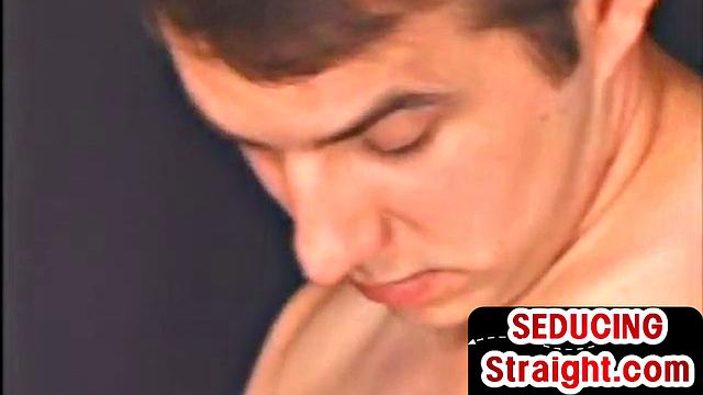 Straight vintage studs enjoy 1st time gay BJ till cumshot