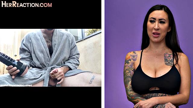 CFNM babes react to toy-fucking videos