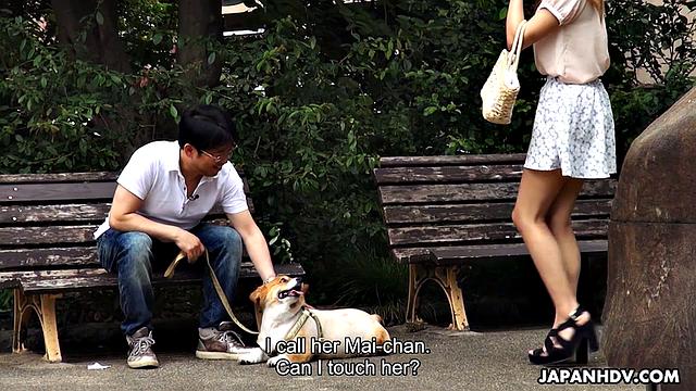 Sara Mizuhara fucked in threesome after a park walk