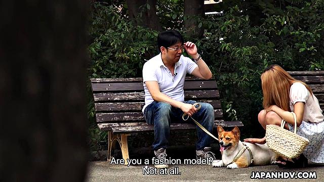 Sara Mizuhara fucked in threesome after a park walk