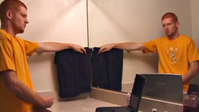 Young Tristian's Hot Solo Scene: Bathroom Jerk Off and Mirror Cum Shot