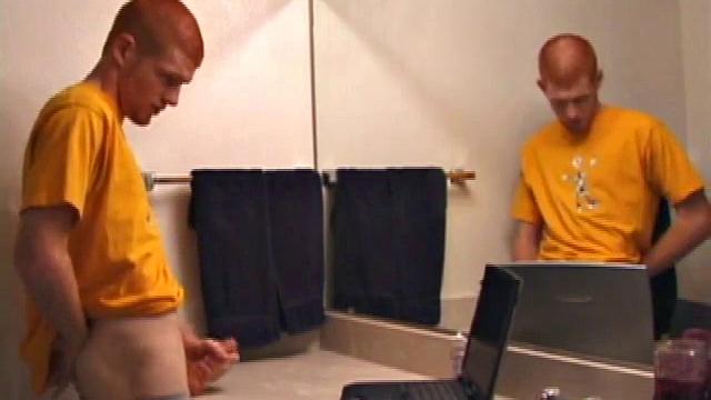 Young Tristian's Hot Solo Scene: Bathroom Jerk Off and Mirror Cum Shot