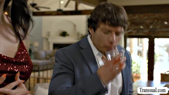 Bride to be fucked by TS guests