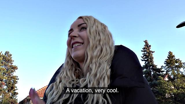 Blonde bombshell takes a hard cock in every hole, with no help from a partner