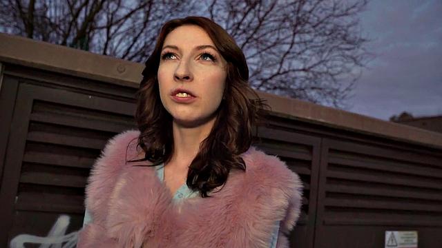 Redhead picked up deepthroating POV before doggystyle