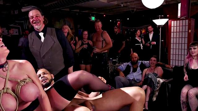 Pathetic MILF enjoys IR 3some whipping and fucking