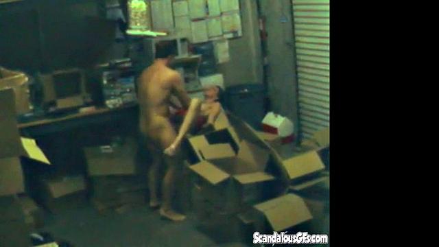 Naughty Secretary and Boss get caught fucking in the office - hardcore ass fucking and doggystyle action!