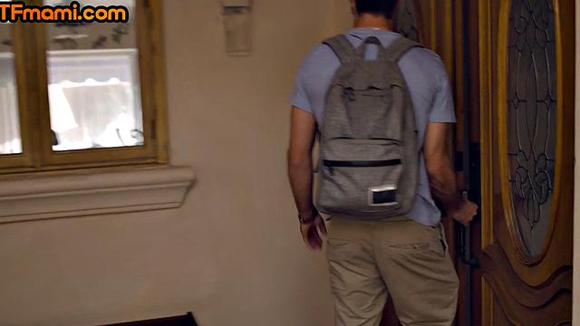 DTF stepmom teaches couple to fuck in outdoor action