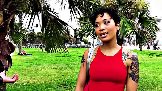 Watch Street Twerker take it from behind in this outdoor fuckfest with a tattooed brunette