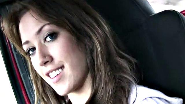 Naughty brunette teen playing